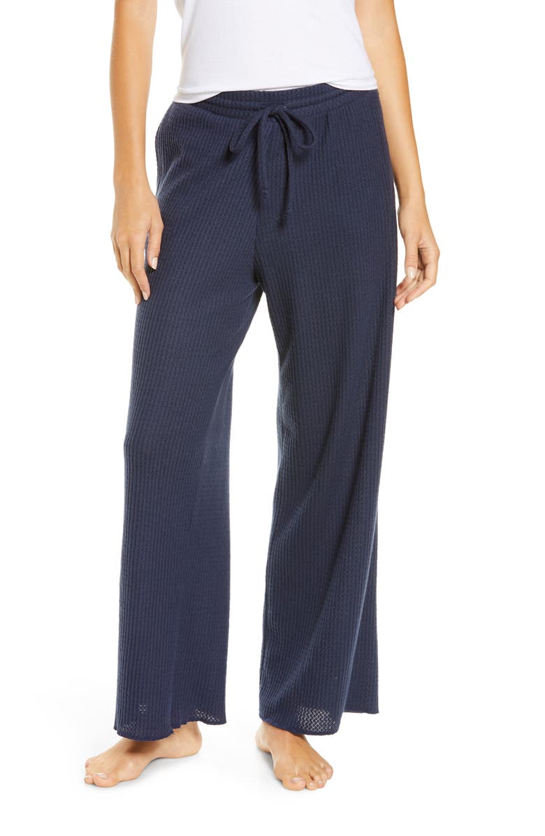 Socialite Waffle Knit Wide Leg Lounge Pants, Main, color,
