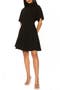 Autumn Mock Neck Fit & Flare Dress