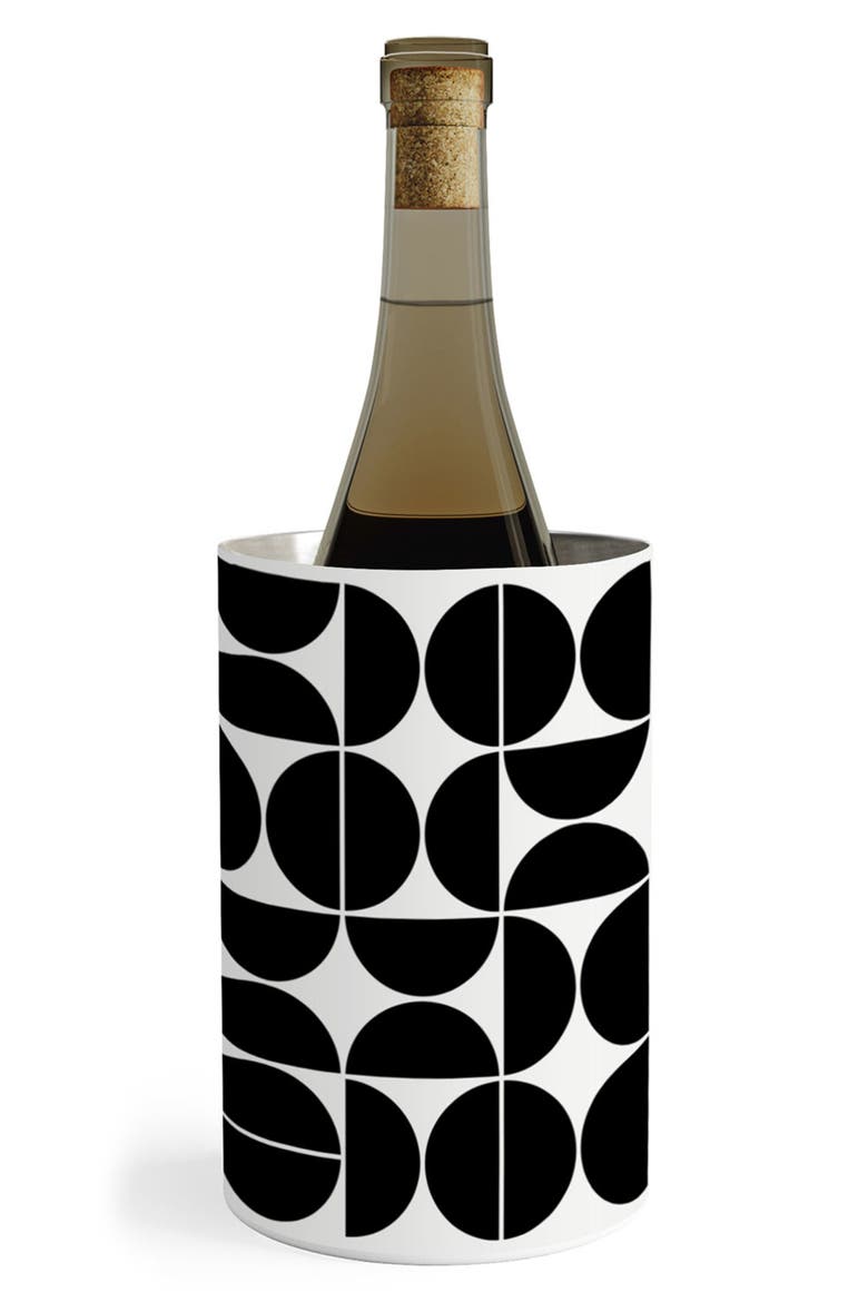 The Old Art Sudio Mid Century Wine Chiller - 57 oz, Main, color, BLACK-WHITE