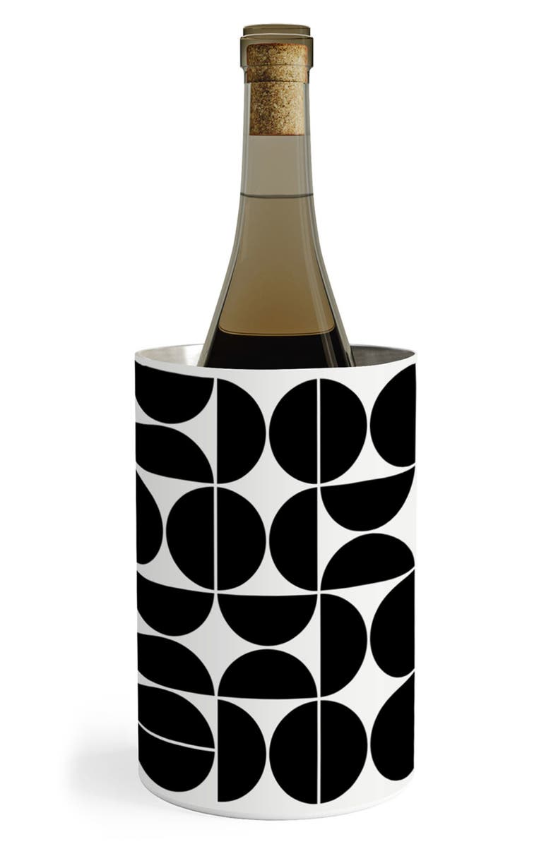 Deny Designs The Old Art Sudio Mid Century Wine Chiller - 57 oz, Main, color, Black-White