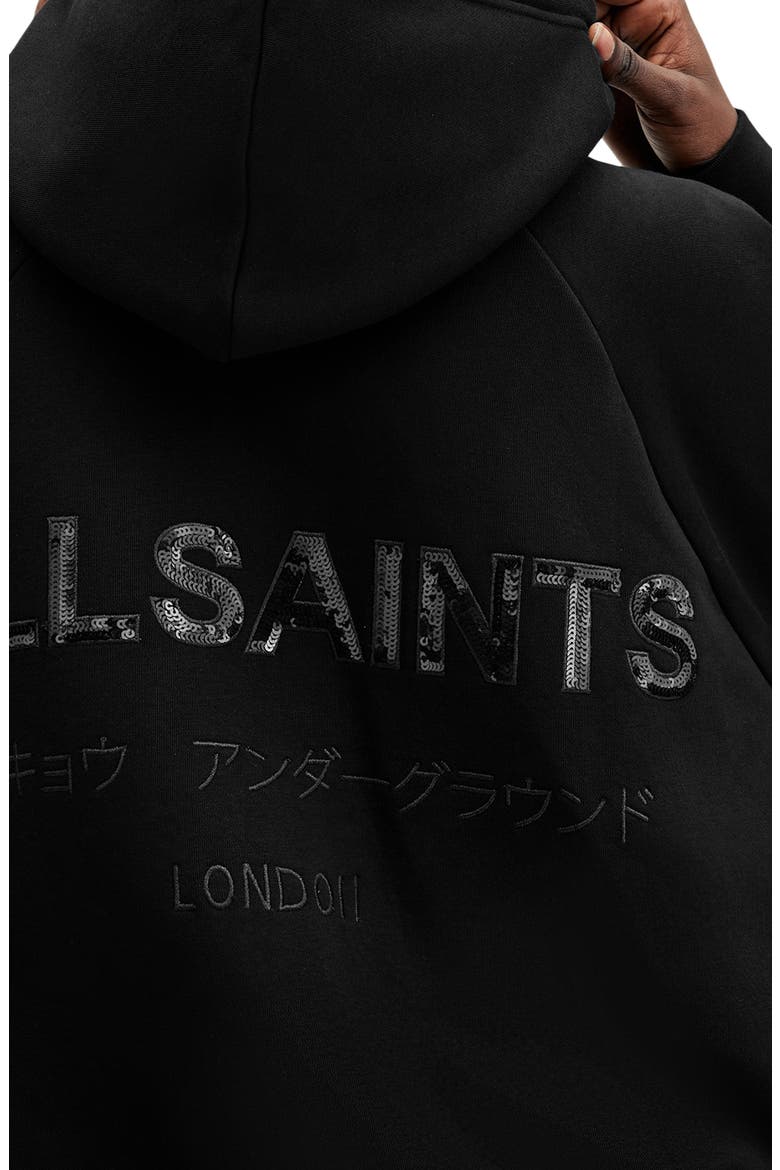 Talon Underground Sequin Logo Hoodie, Alternate, color, BLACK