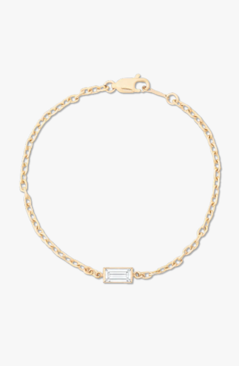 Rectangle Bezel Stone 14k Gold Filled Bracelet