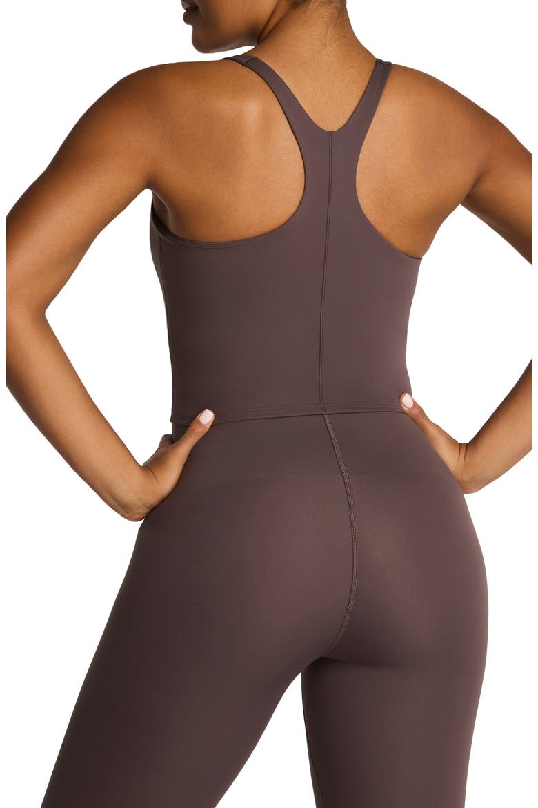 High Neck Crop Tank, Alternate, color, DARK CACAO