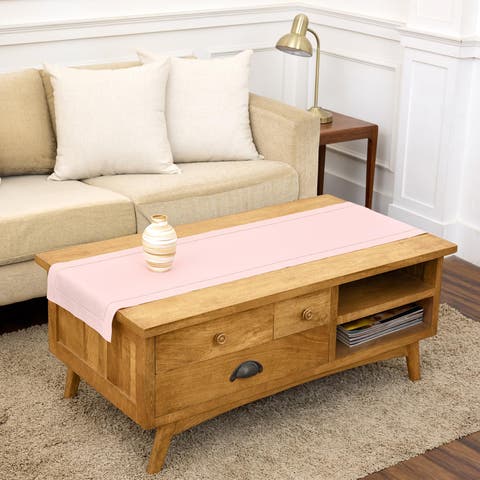 Linen Table Runner for Dining Table, Holiday and Everyday Table Decor - Classic Hemstitch