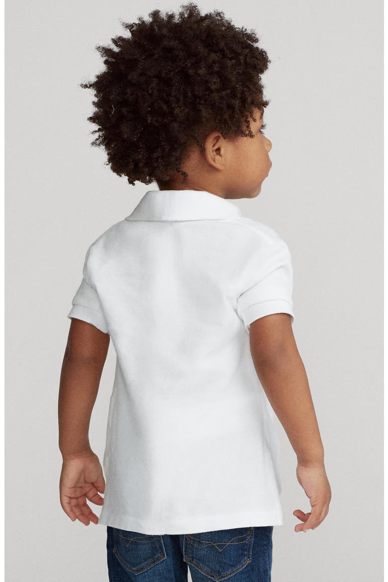 Kids' Solid Cotton Piqué Knit Polo, Alternate, color, WHITE