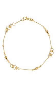 Bony Levy 14K Yellow Gold Beaded Station Chain Bracelet