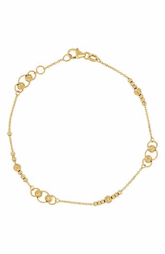 Bony Levy 14K Yellow Gold Beaded Station Chain Bracelet
