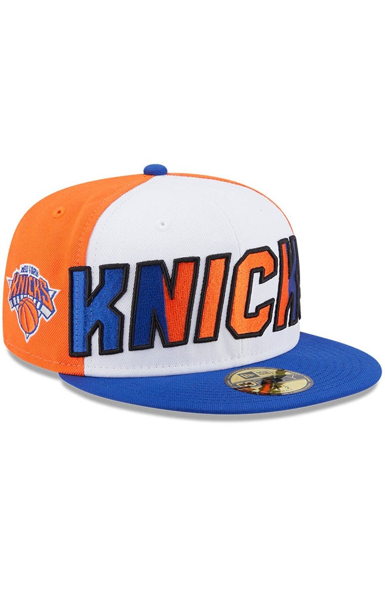 New Era Men's New Era  White/Blue New York Knicks Back Half 9FIFTY Fitted Hat, Main, color, 