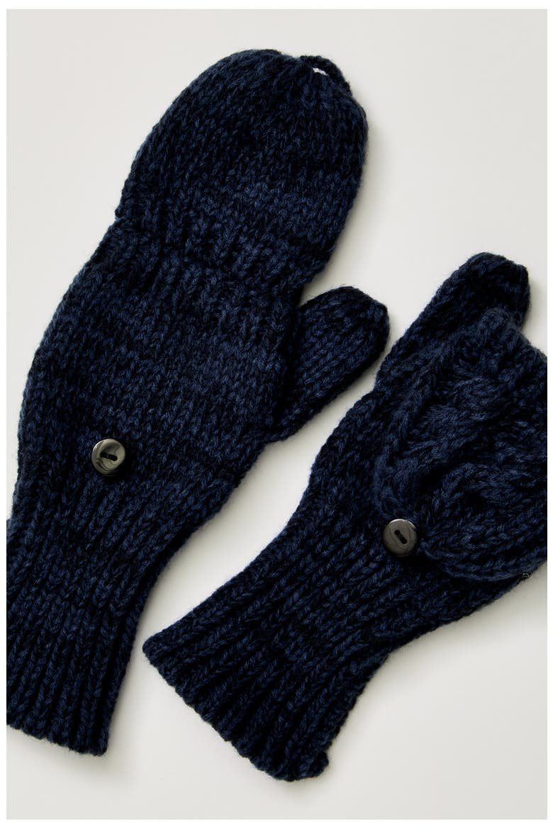 Marl It Pop Top Mittens, Alternate, color, NIGHTTIME X BLACK