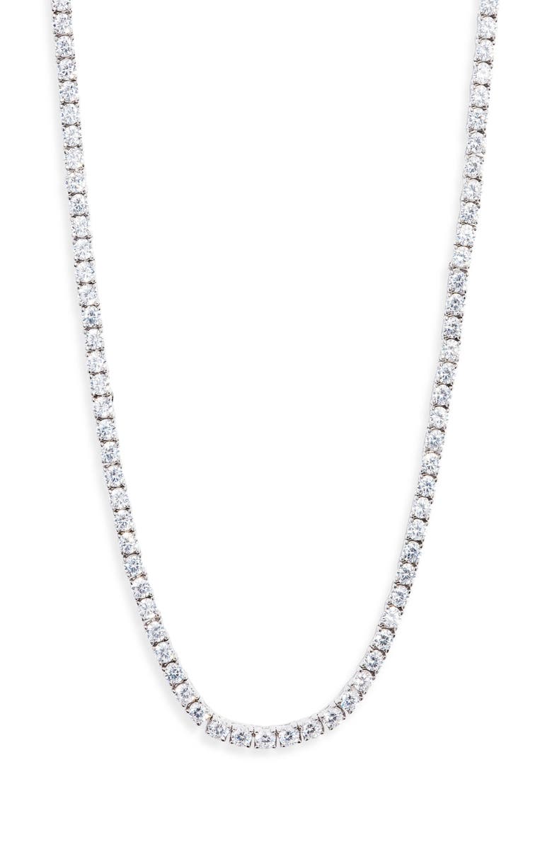 The M Jewelers The Tennis Necklace, Main, color, Silver