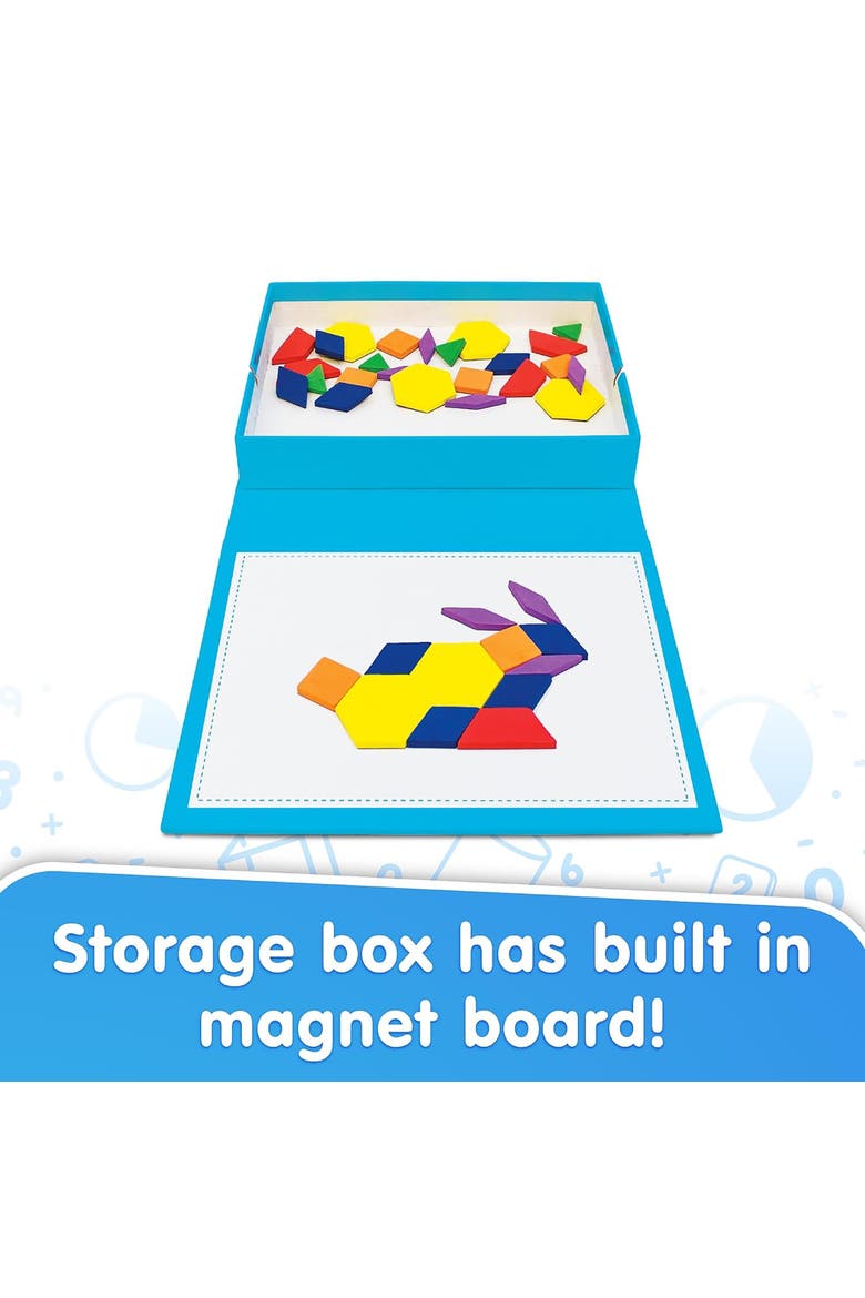 Rainbow Pattern Blocks Magnetic Activities Learning Set, Alternate, color, Multicolored