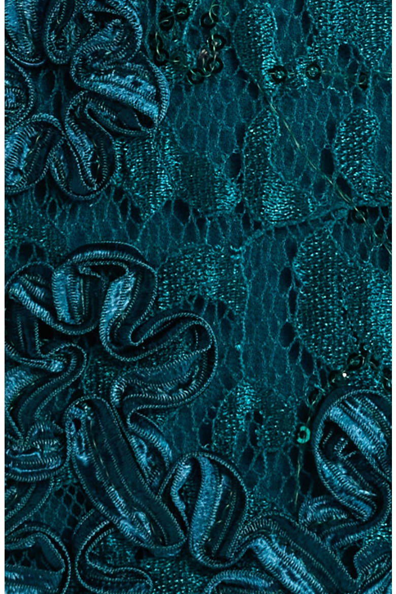 Sequin Lace Jacket & Sleeveless Dress Set, Alternate, color, PEACOCK