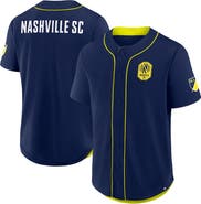 FANATICS Men's Fanatics Navy Nashville SC Injury Time Baseball Jersey