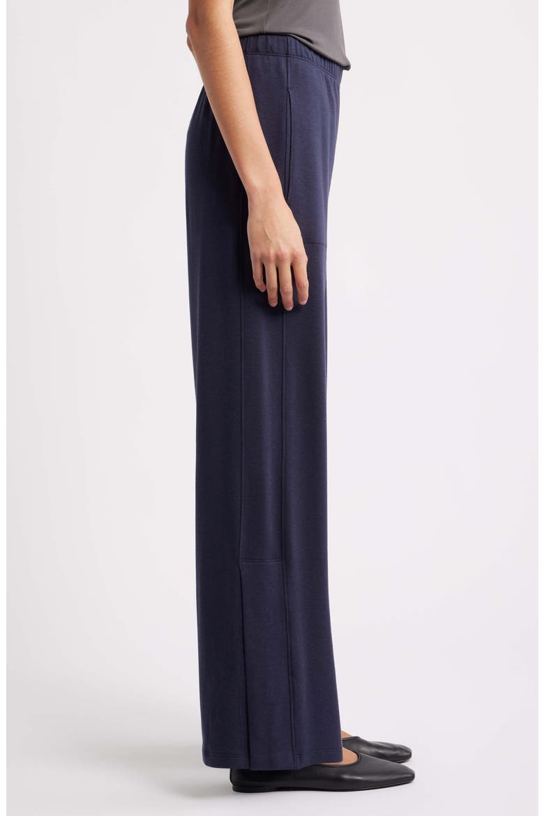 Slit Hem Straight Leg Pants, Alternate, color, INK
