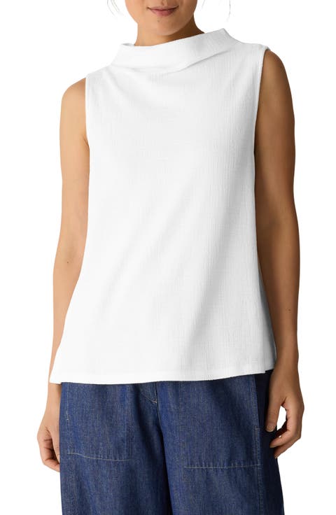 Funnel Neck Sleeveless Top