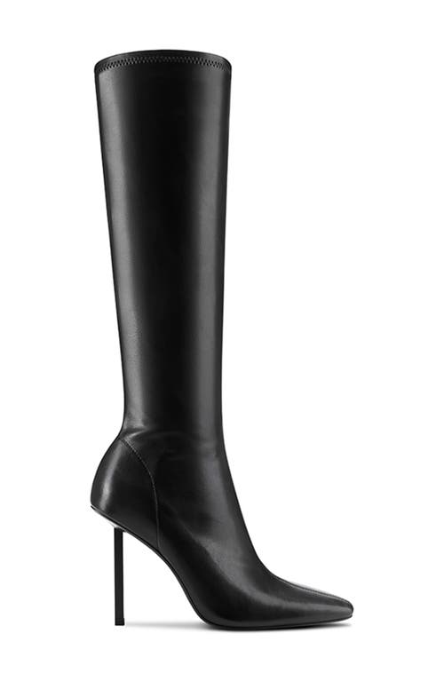 Femme La Whistler Pointed Toe Knee High Boot In Black