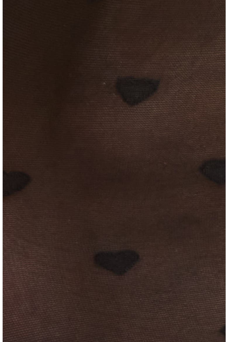 Heart Sheer Ankle Socks, Alternate, color, BLACK