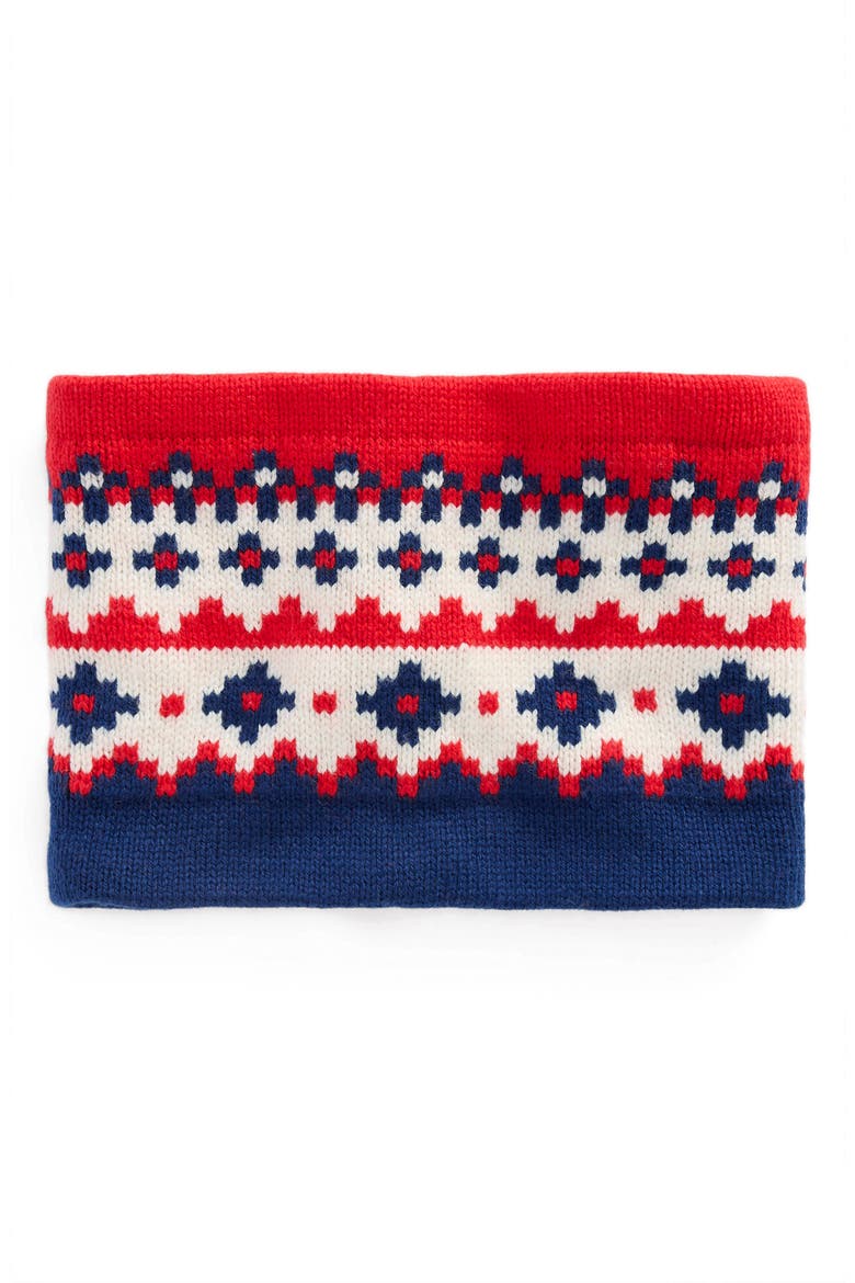 Kids' Fair Isle Snood, Main, color, COLLEGE NAVY FAIR ISLE