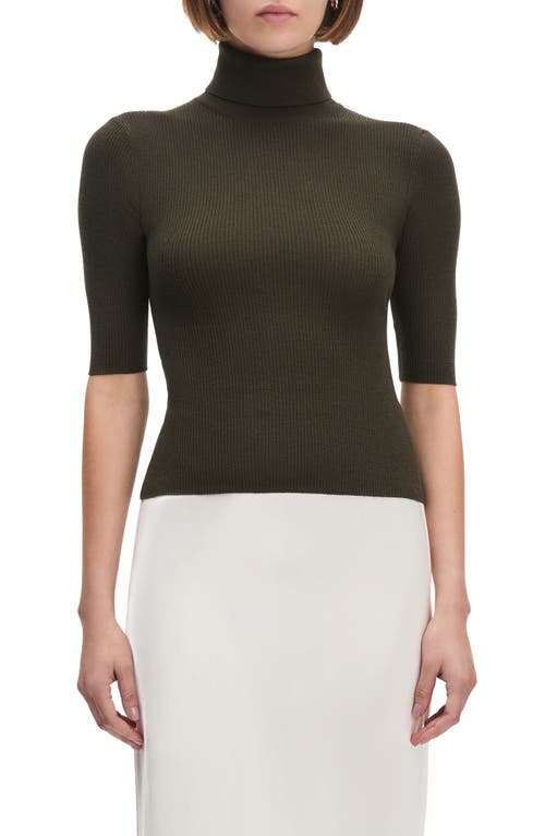 Favorite Daughter The Amelia Merino Wool Turtleneck Top In Green