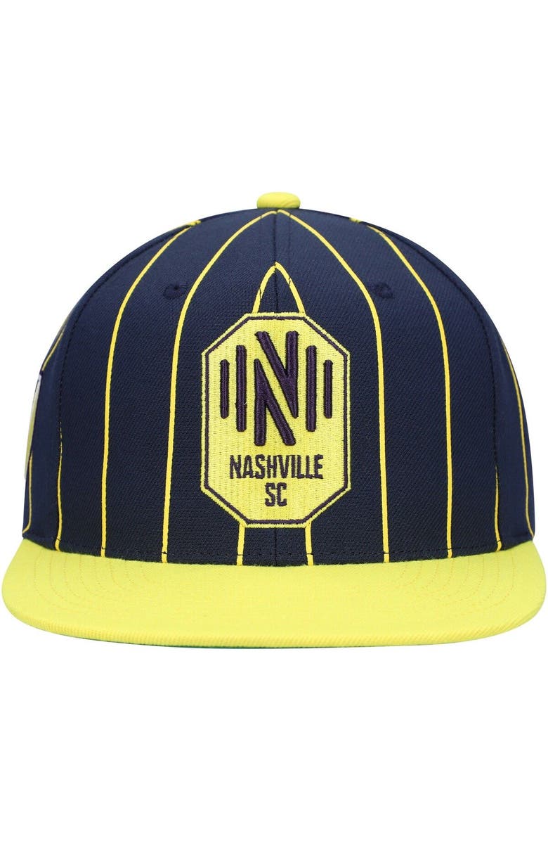 Mitchell & Ness Men's Mitchell & Ness Navy Nashville SC Team Pin Snapback Hat, Alternate, color, Navy