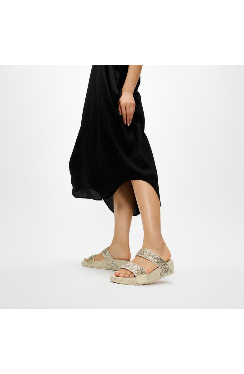 FitFlop Lulu Multi Glitter TP Sandal, Alternate, color, Platino/Silver