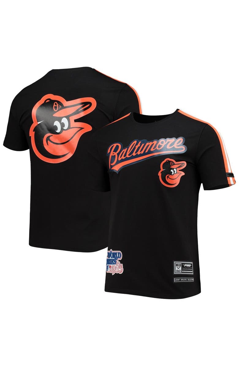 PRO STANDARD Men's Pro Standard Black Baltimore Orioles 1983 World Series Taping T-Shirt, Alternate, color, 