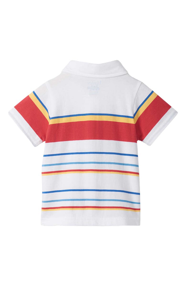 Hatley Kids' Seascape Stripe Peached Cotton Polo, Alternate, color,