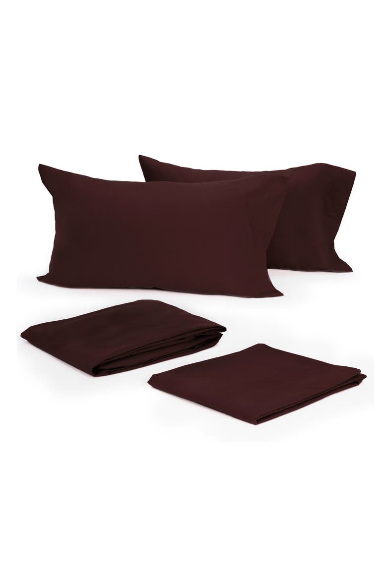 300 Thread Count Cotton Sateen Sheet Set, Main, color, JAVA