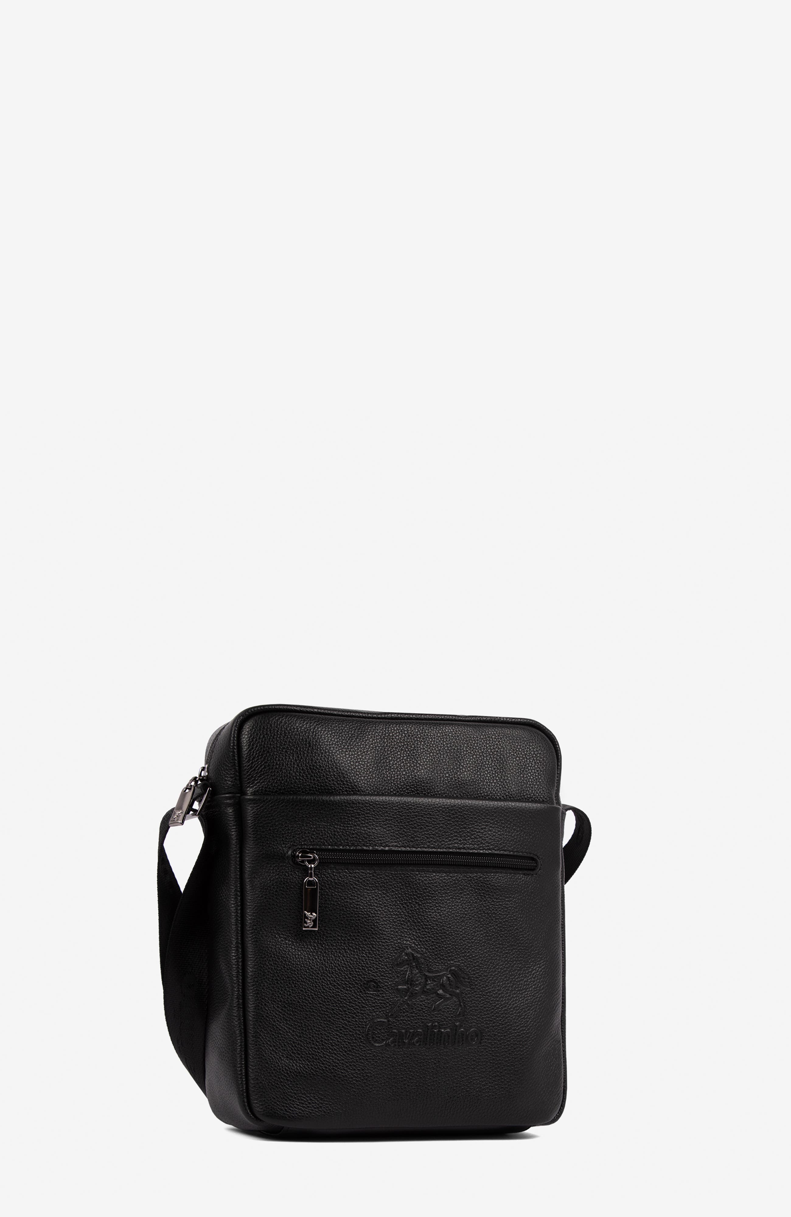 El Cavaleiro Leather Traveler Crossbody Bag 385, Alternate, color, Black