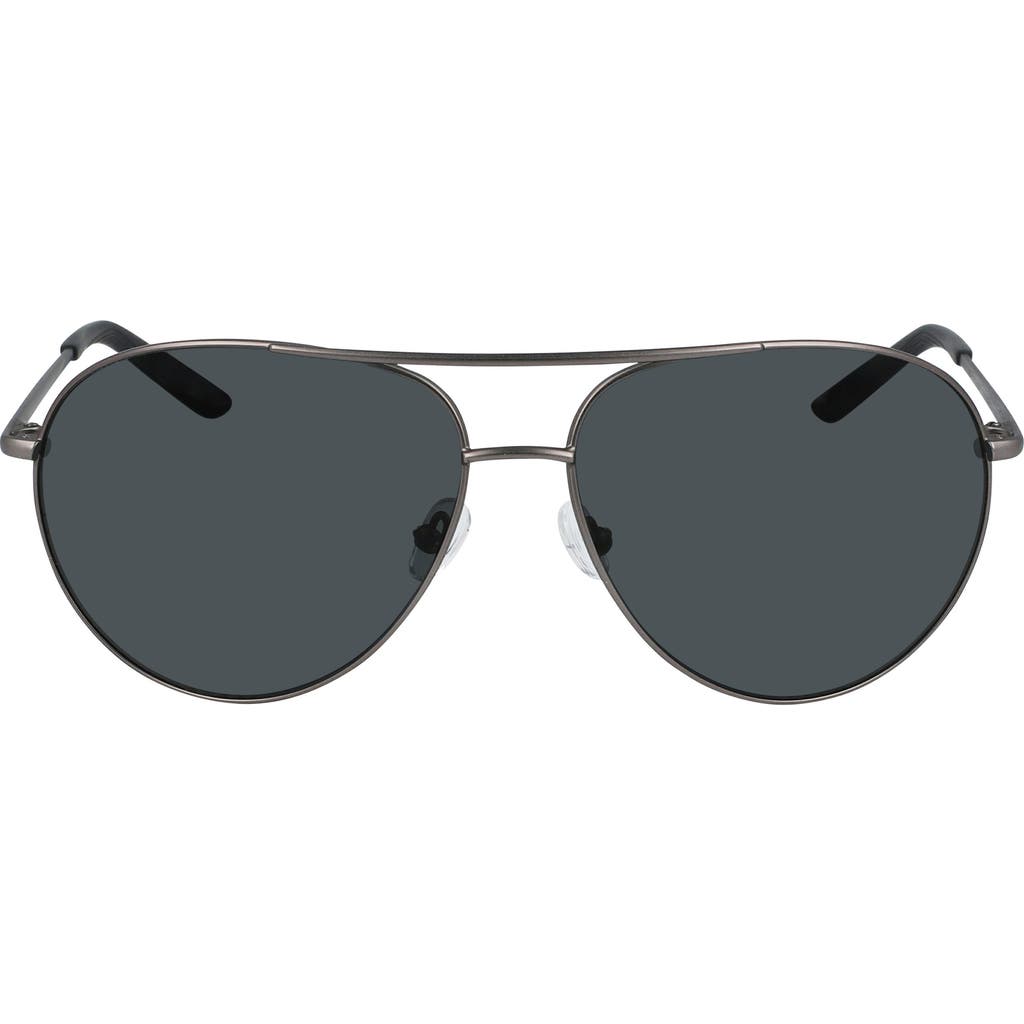 Nike Chance 61mm Polarized Aviator Sunglasses In Gray