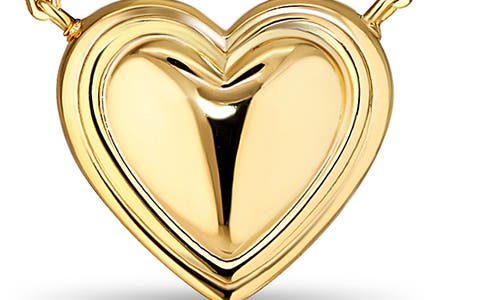 Devata Contoured Line Heart Pendant Necklace In Gold