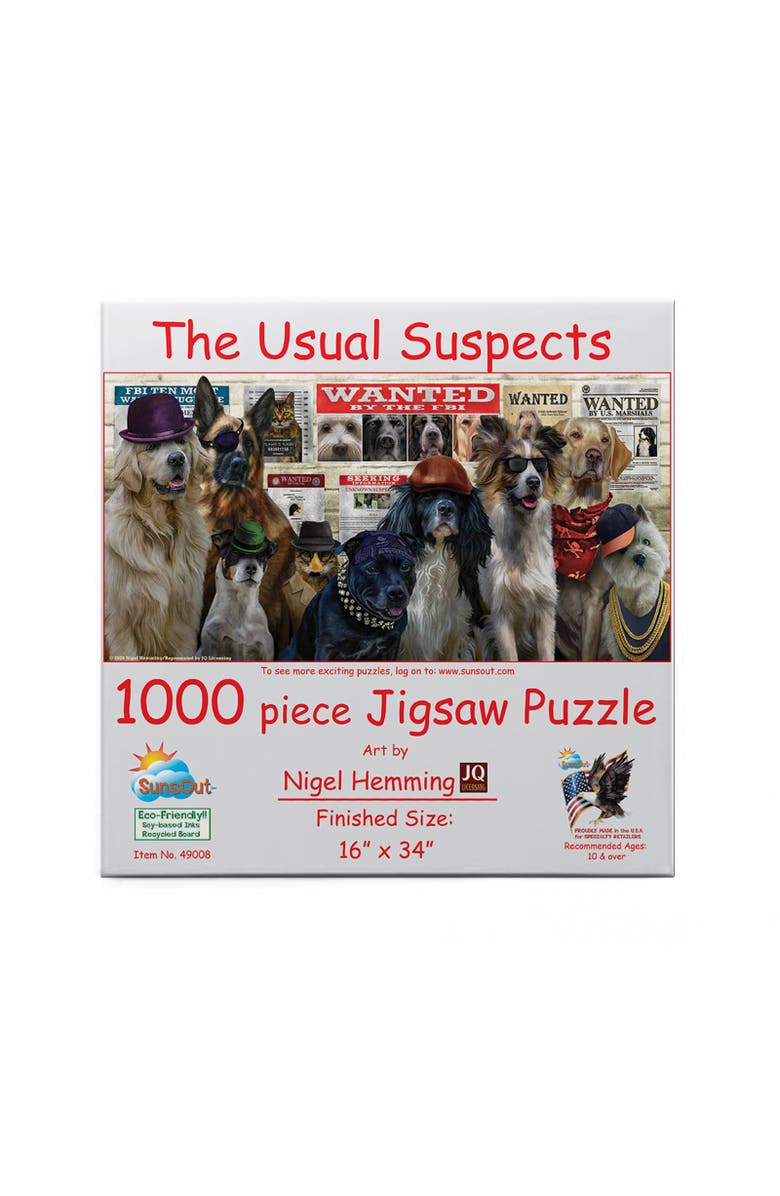 Sunsout The Usual Suspects 1000 piece Jigsaw Puzzle for Adults, Alternate, color, Multicolor