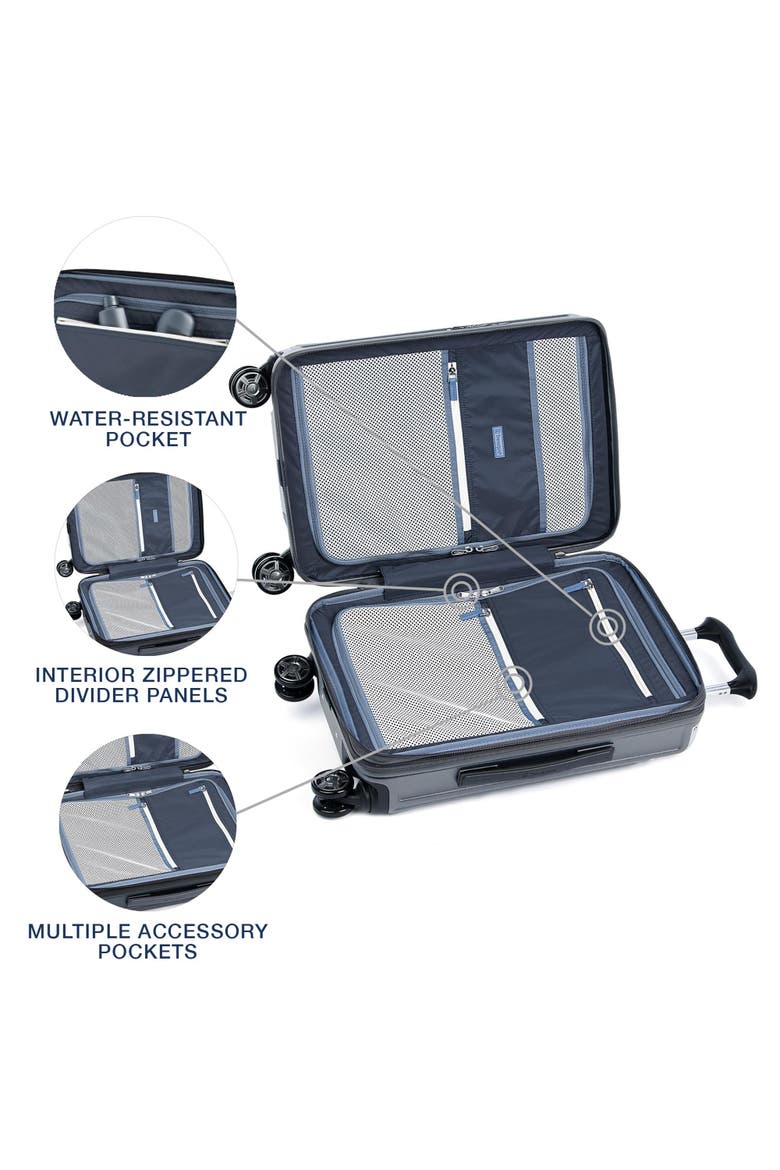 Platinum Elite Hardside 21" Carry On Spinner Luggage, Alternate, color, Vintage Grey