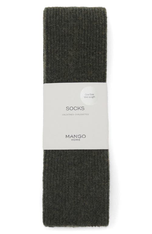 Mango Wool & Cashmere Socks In Gray