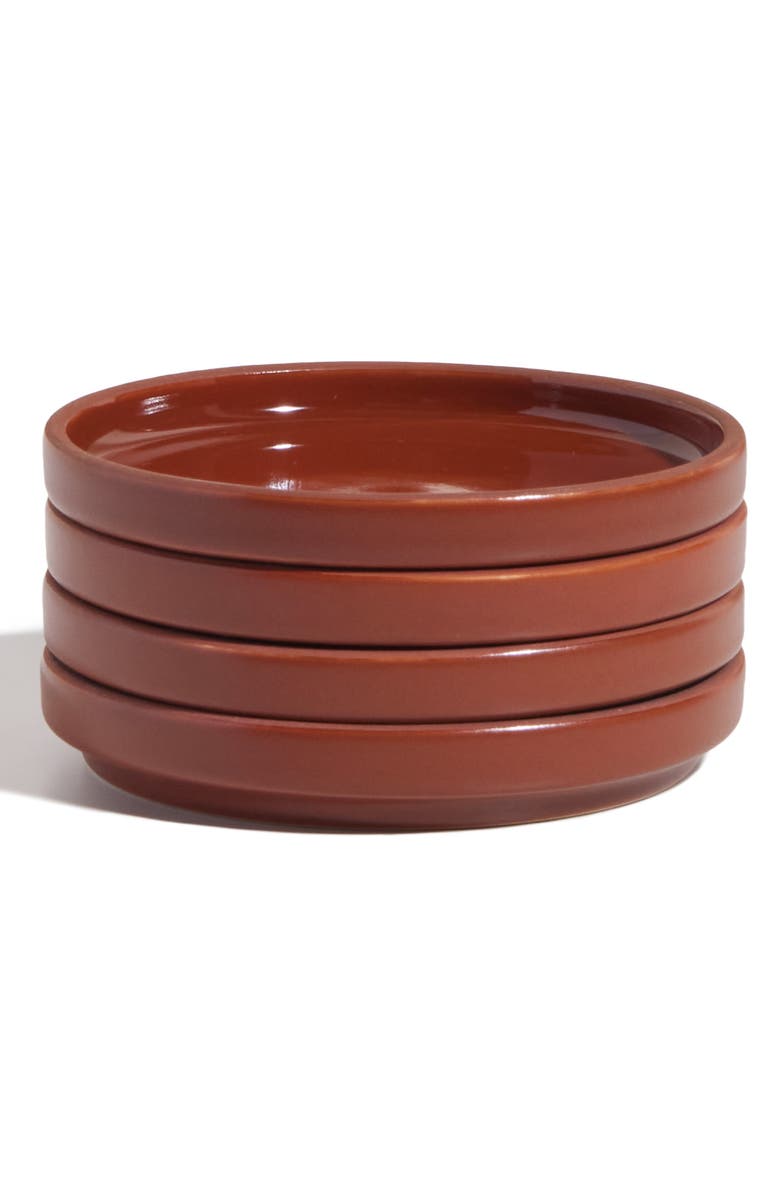 Our Place Set of 4 Tiny Plates, Main, color, Terracotta