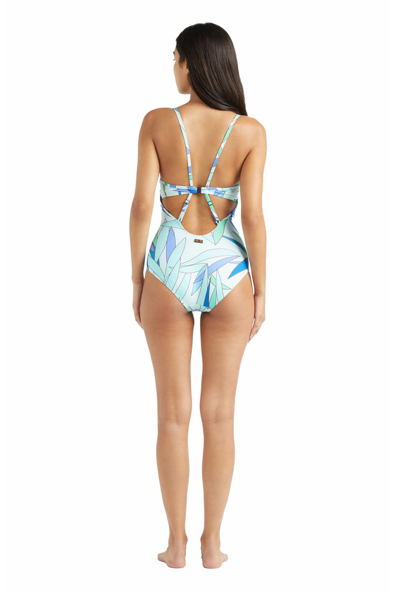 Women's Madrague Crossed Back Straps One-Piece Swimsuit, Alternate, color, THALASSA