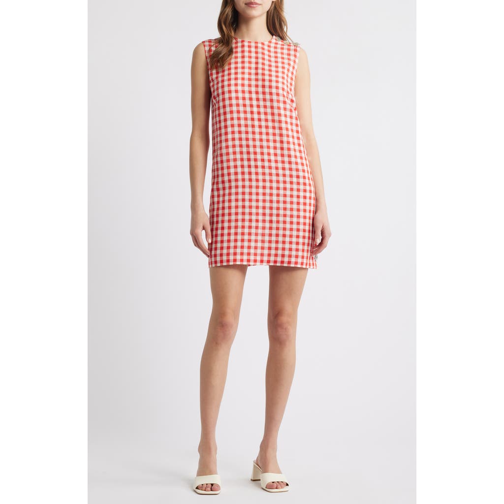 DOEN DÔEN CORALIE GINGHAM MINIDRESS
