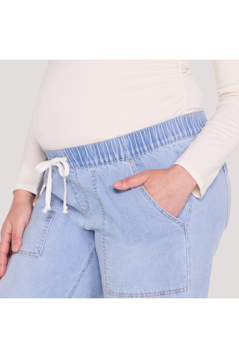 Pull-On Drawstring Barrel Jean, Alternate, color, Addie Light Wash