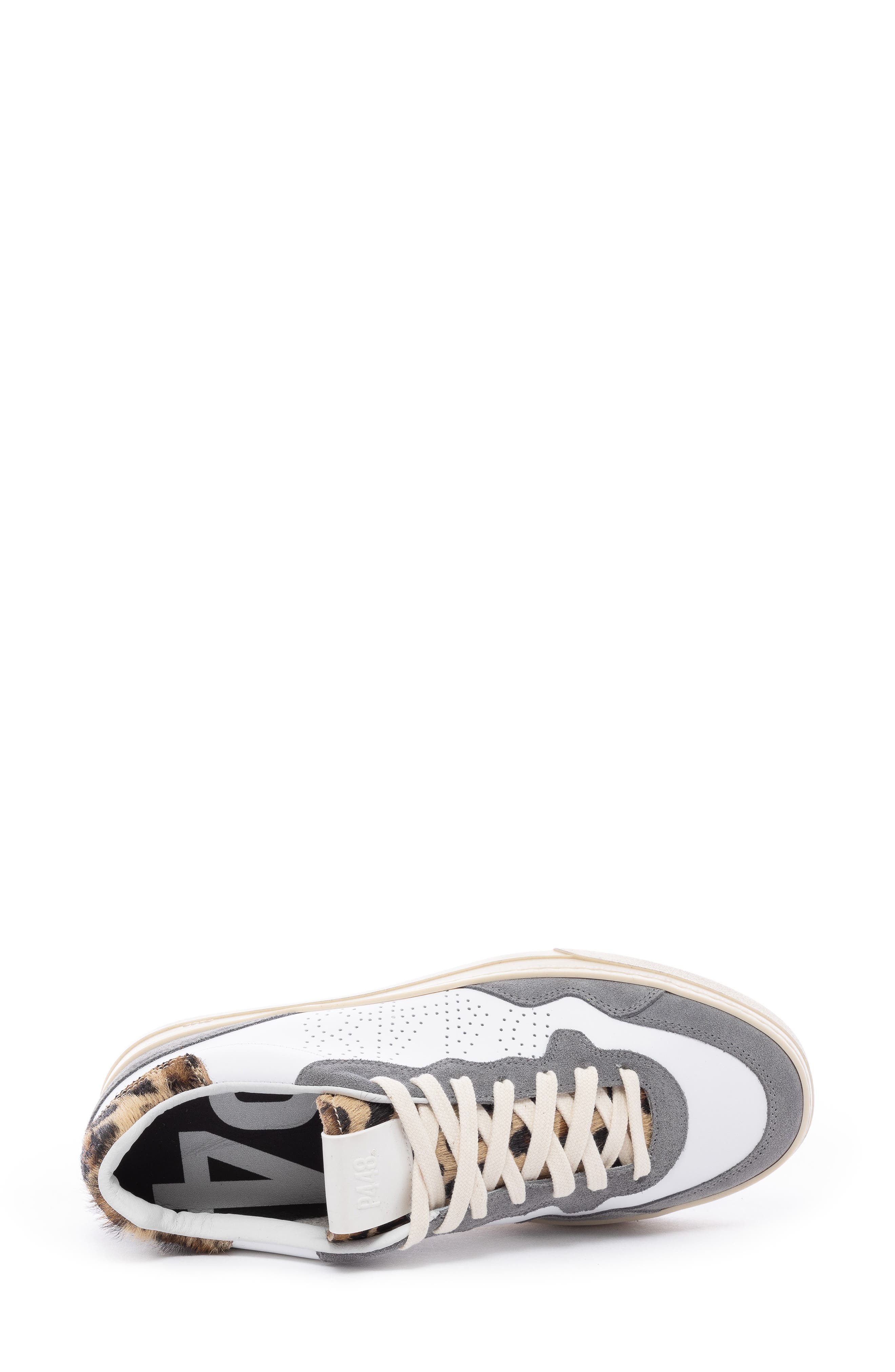 P448 Bali Lace-Up Sneaker, Alternate, color, White/ Leopard Brown