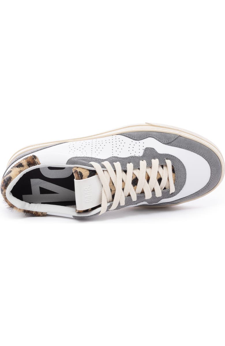 P448 Bali Lace-Up Sneaker, Alternate, color, White/ Leopard Brown