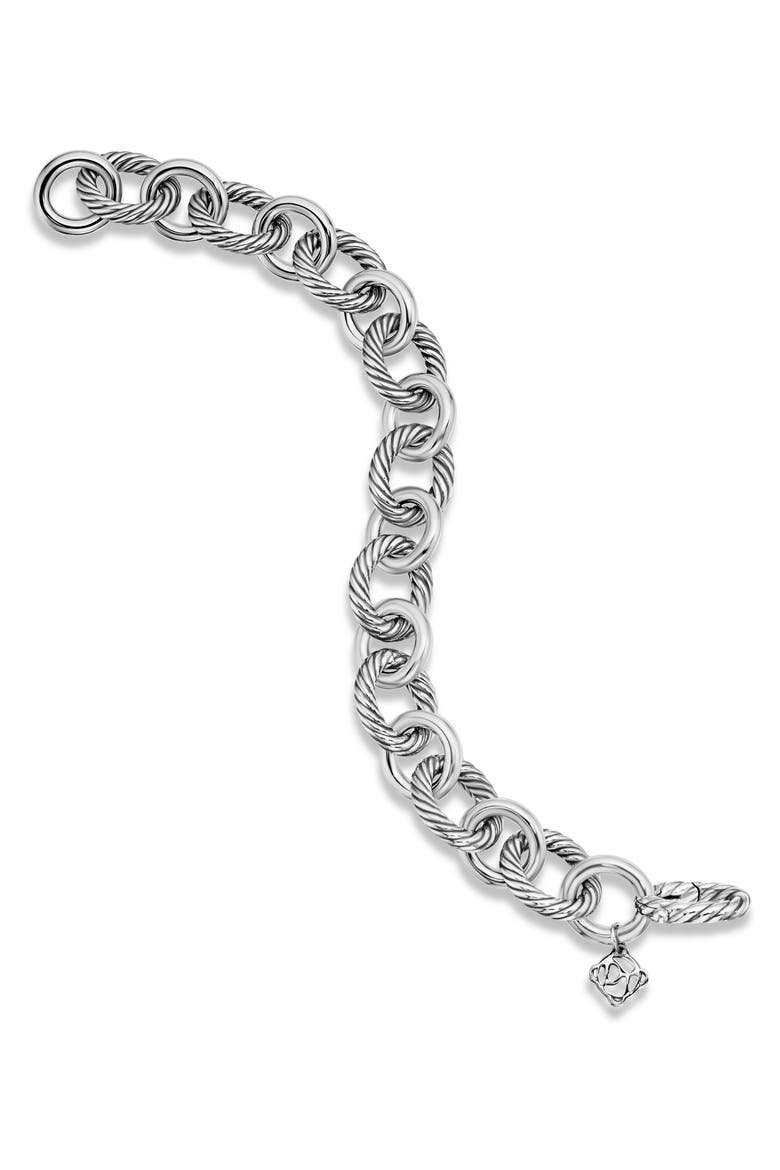 Oval Link Chain Bracelet, Alternate, color, SILVER