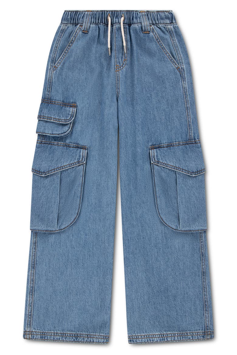 Kids' Cargo Wide Leg Jeans, Main, color, DREW ME IN