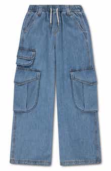 Kids' Cargo Wide Leg Jeans
