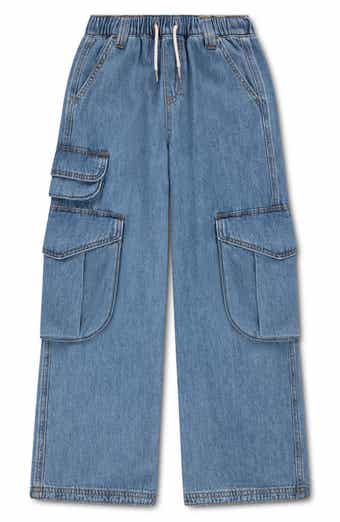 Kids' Cargo Wide Leg Jeans