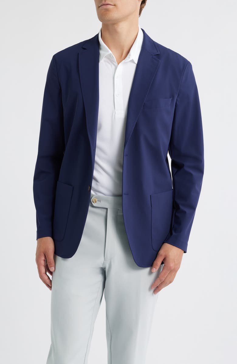 Peter Millar Crown Crafted Bingham Performance Sport Coat, Main, color, Navy