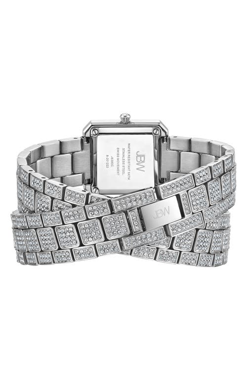 Jbw Arc Diamond Wrap Bracelet Watch, 23mm In Silver