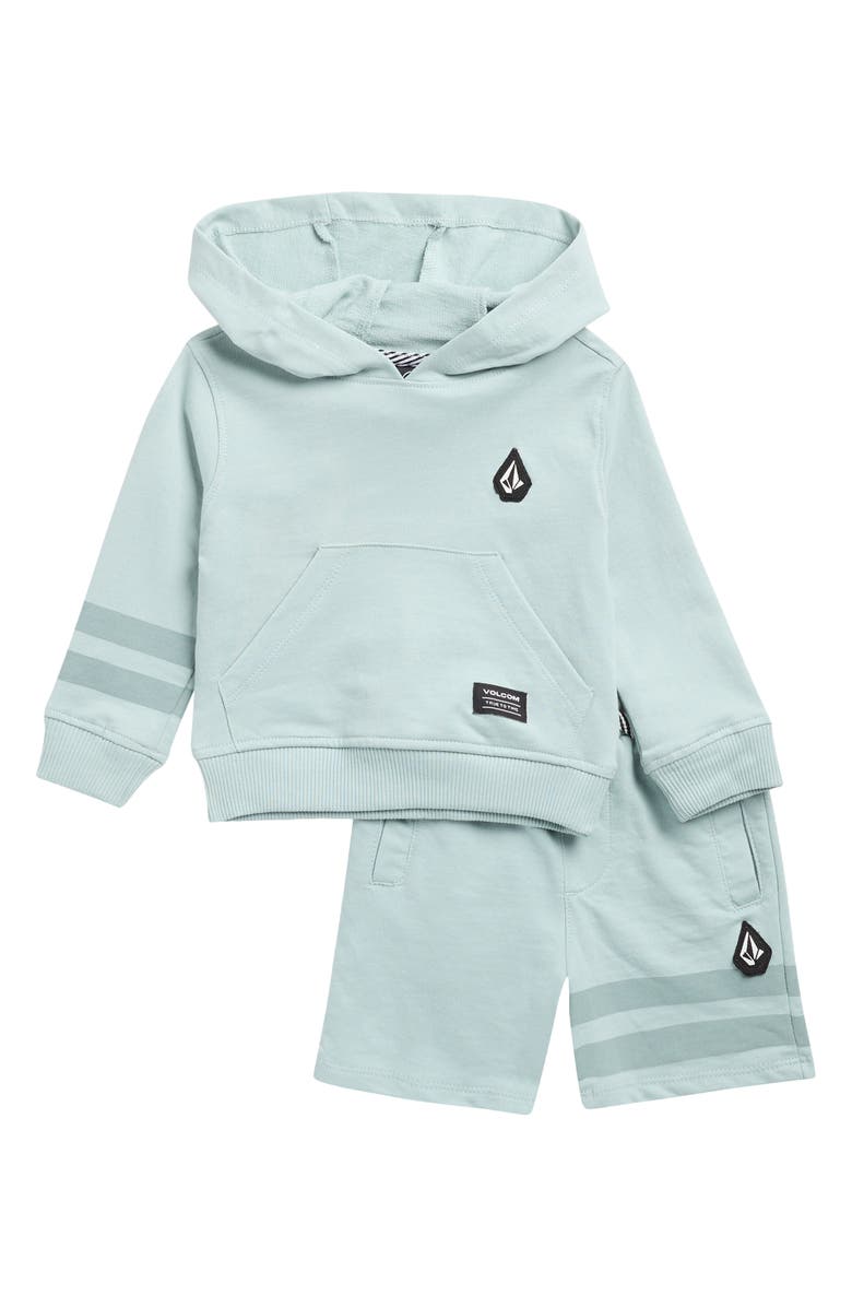Volcom Logo Hoodie & Shorts Set, Main, color,