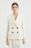 Brunello Cucinelli Fluid twill blazer with monili