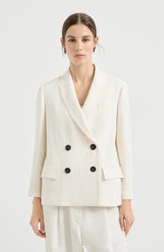 Brunello Cucinelli Fluid twill blazer with monili
