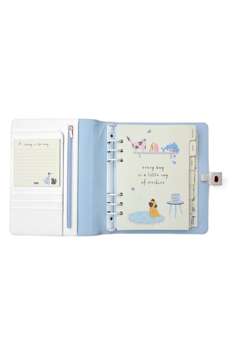 kikki.K Large Leather Planner, Alternate, color, 